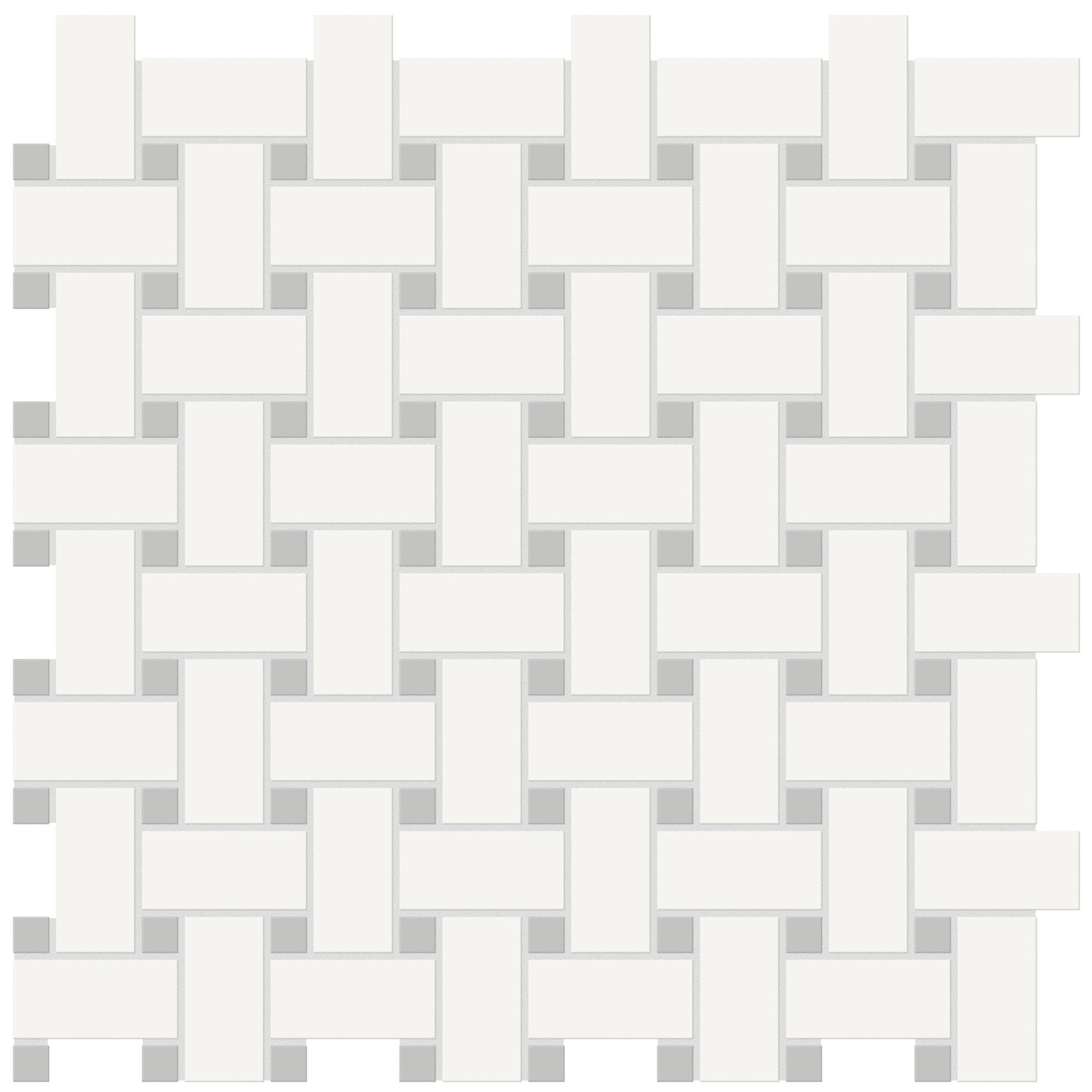Tesoro Soho Basketweave 11.75" x 11.75" Ceramic Mosaic