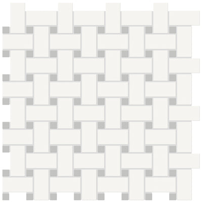 Tesoro Soho Basketweave 11.75" x 11.75" Ceramic Mosaic