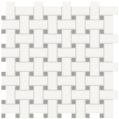Tesoro Soho Basketweave 11.75" x 11.75" Ceramic Mosaic