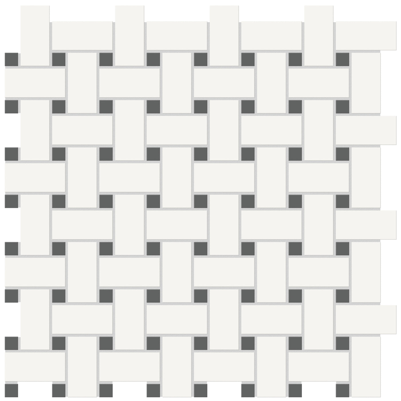 Tesoro Soho Basketweave 11.75" x 11.75" Ceramic Mosaic