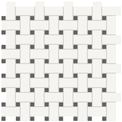 Tesoro Soho Basketweave 11.75" x 11.75" Ceramic Mosaic