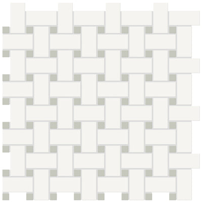 Tesoro Soho Basketweave 11.75" x 11.75" Ceramic Mosaic