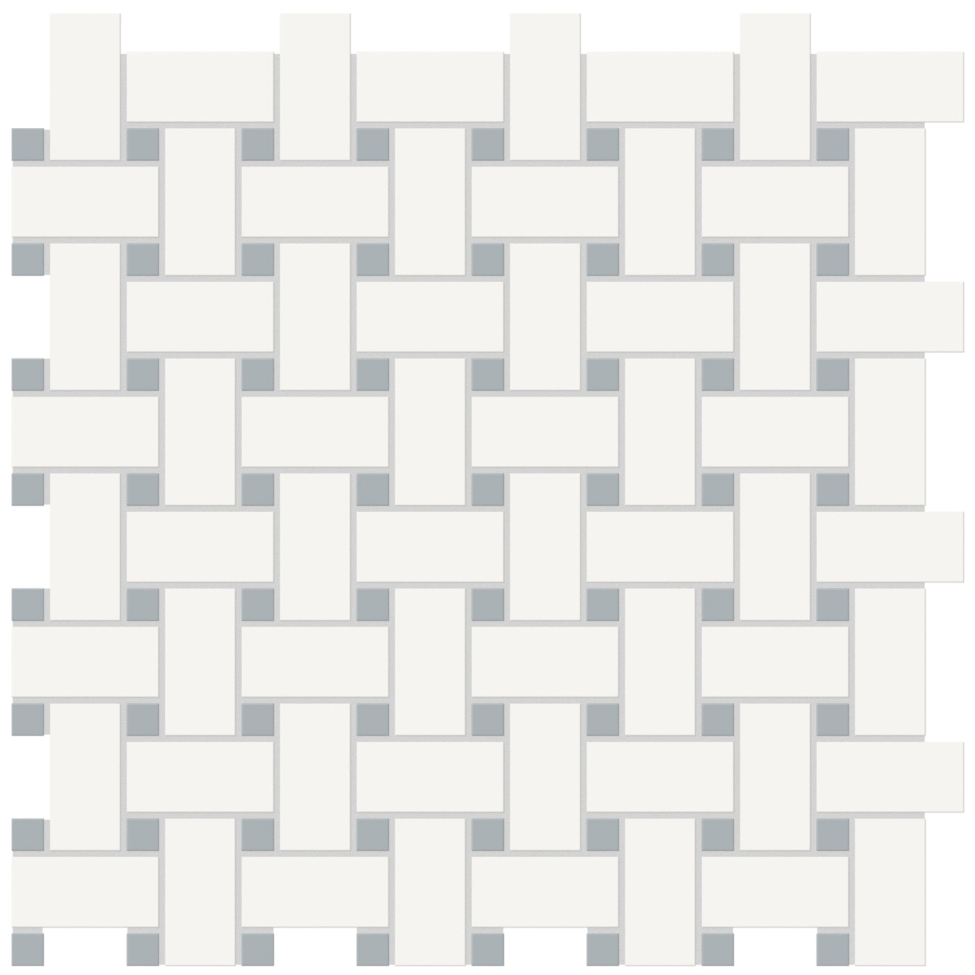 Tesoro Soho Basketweave 11.75" x 11.75" Ceramic Mosaic
