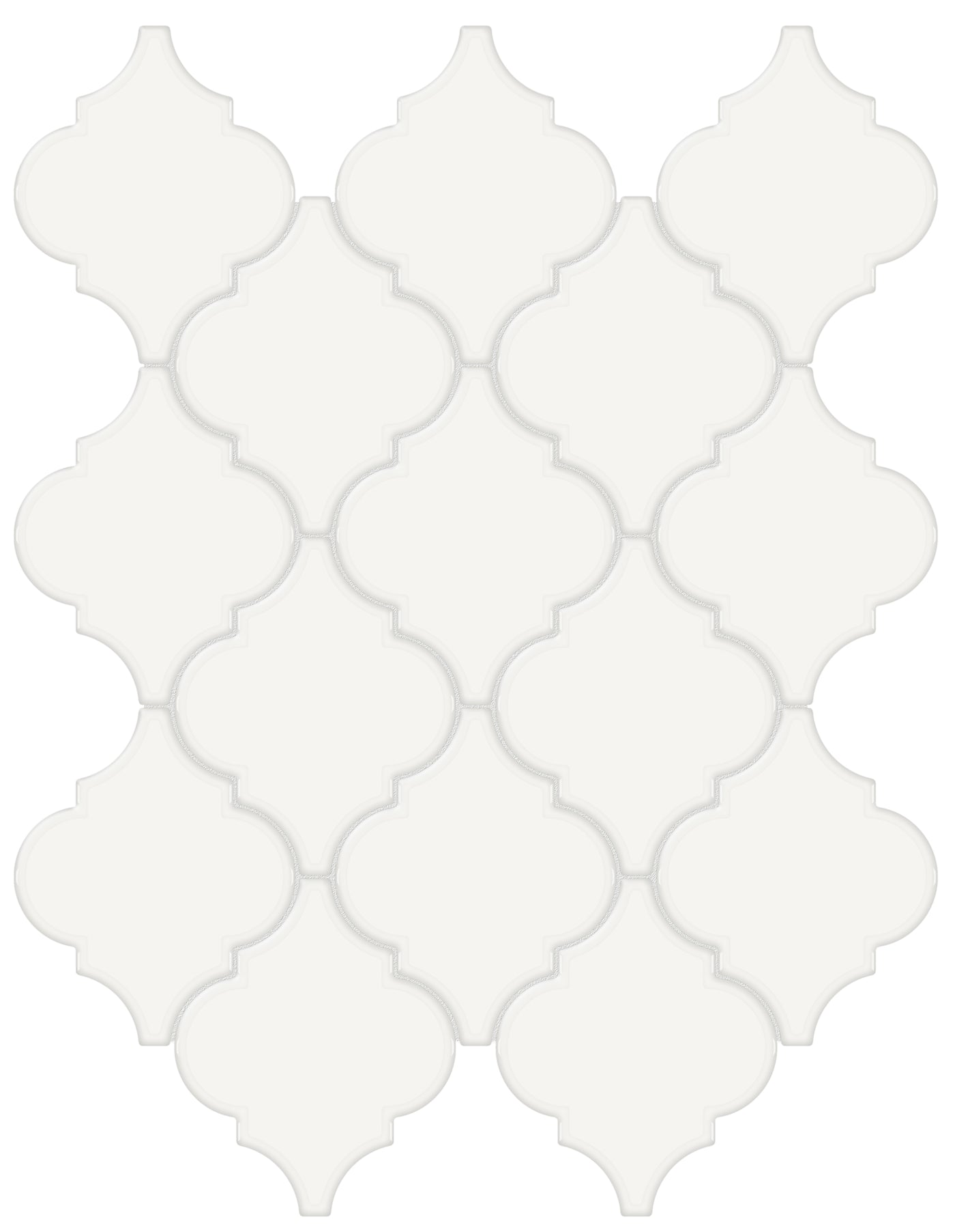 Tesoro Soho Arabesque 12" x 13.25" Ceramic Mosaic