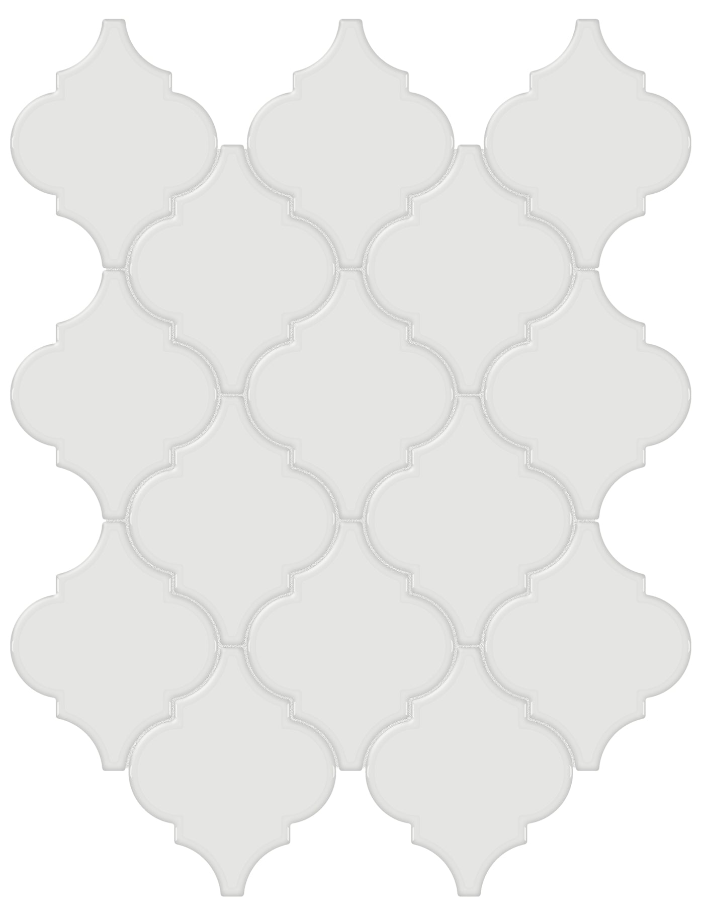 Tesoro Soho Arabesque 12" x 13.25" Ceramic Mosaic