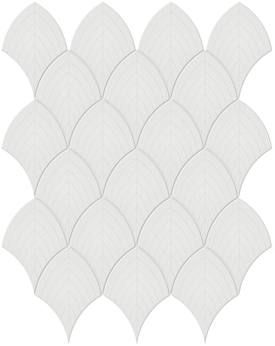 Tesoro Soho Scallop 10.75" x 13.25" Ceramic Mosaic