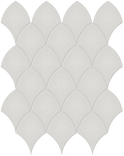 Tesoro Soho Scallop 10.75" x 13.25" Ceramic Mosaic