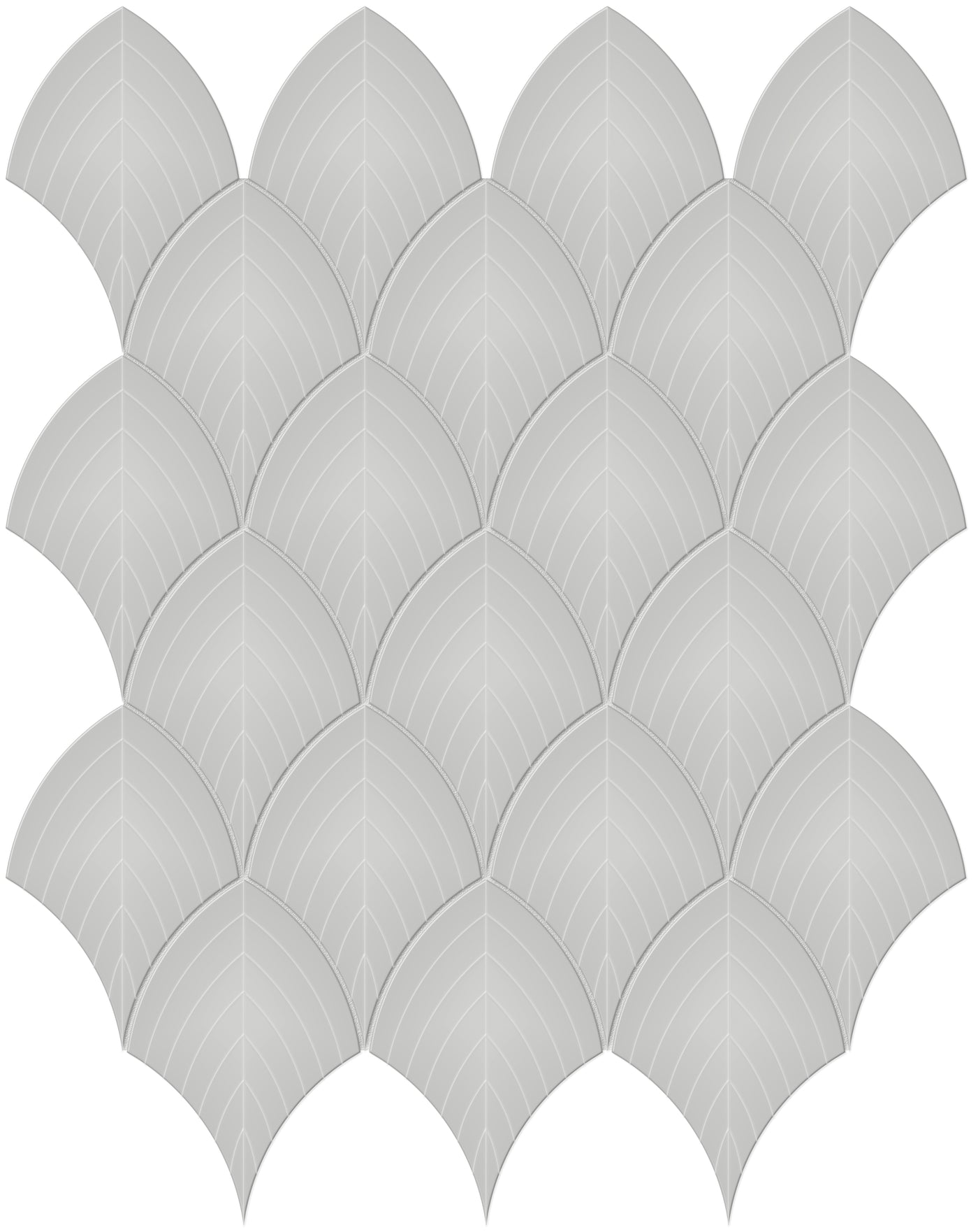 Tesoro Soho Scallop 10.75" x 13.25" Ceramic Mosaic