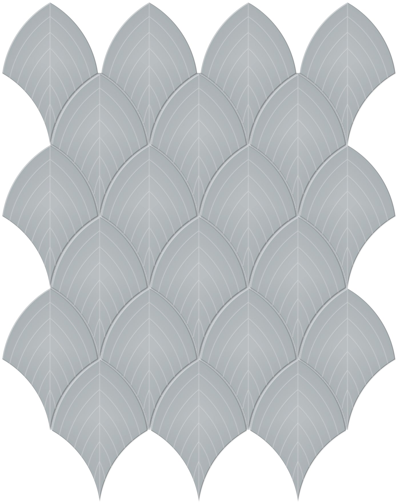 Tesoro Soho Scallop 10.75" x 13.25" Ceramic Mosaic