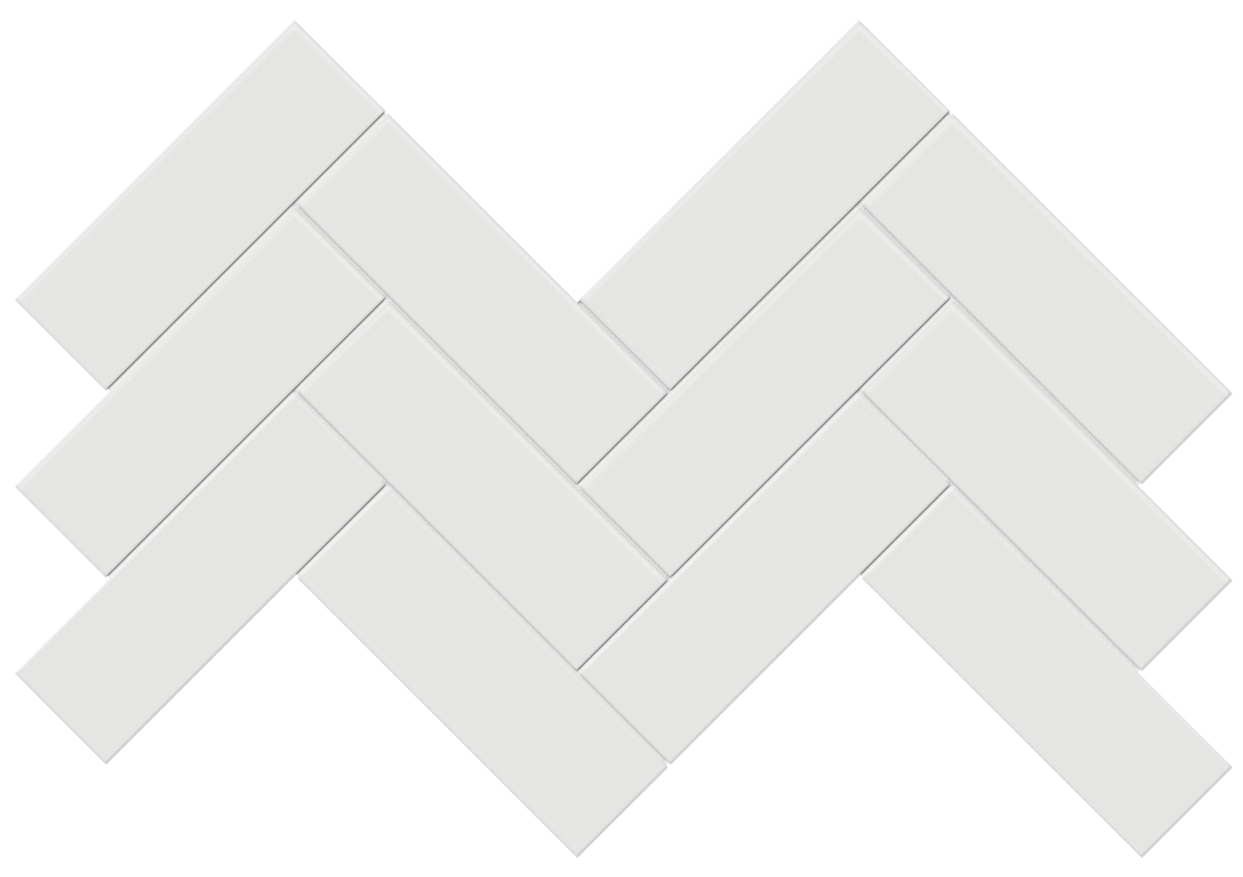 Tesoro Soho 2 x 6 Herringbone 8.25" x 16.5" Ceramic Mosaic