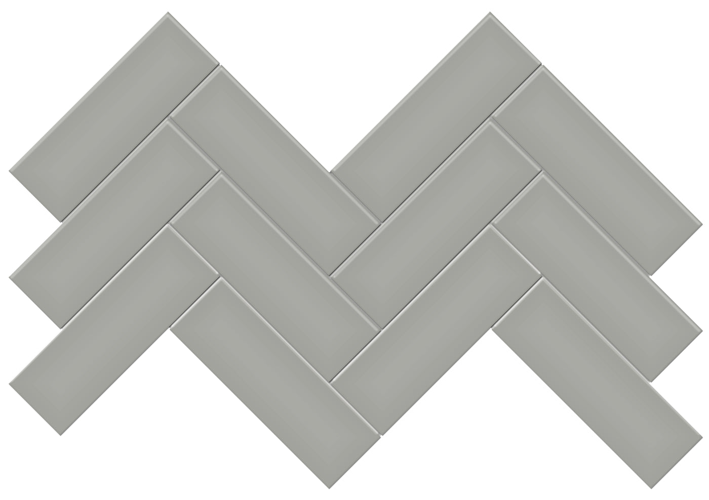 Tesoro Soho 2 x 6 Herringbone 8.25" x 16.5" Ceramic Mosaic