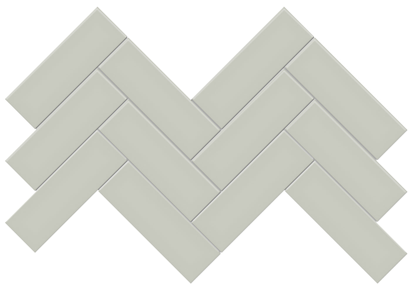 Tesoro Soho 2 x 6 Herringbone 8.25" x 16.5" Ceramic Mosaic