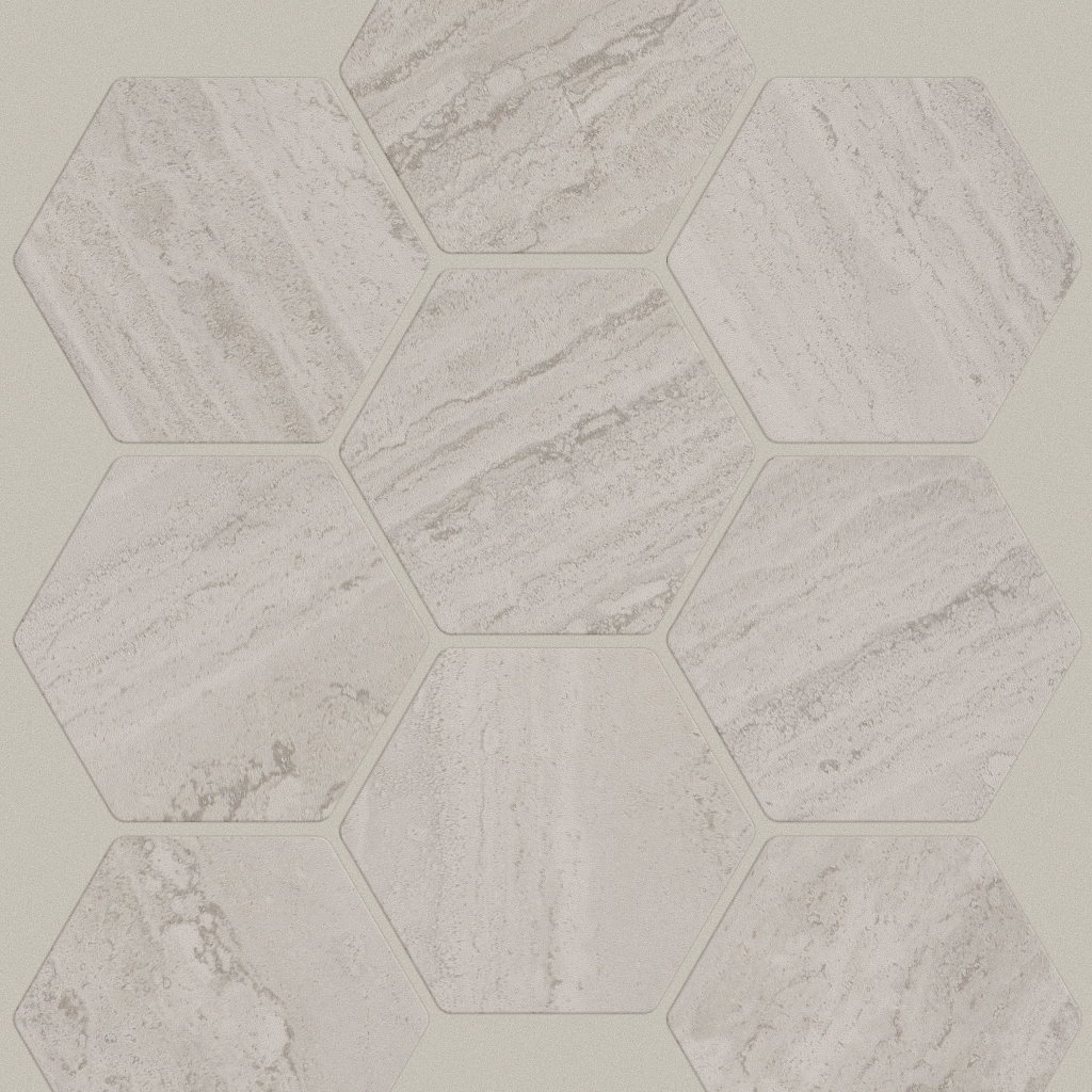 Shaw Floors Natural Strata Hex 11.02" x 12.6" Ceramic Mosaic