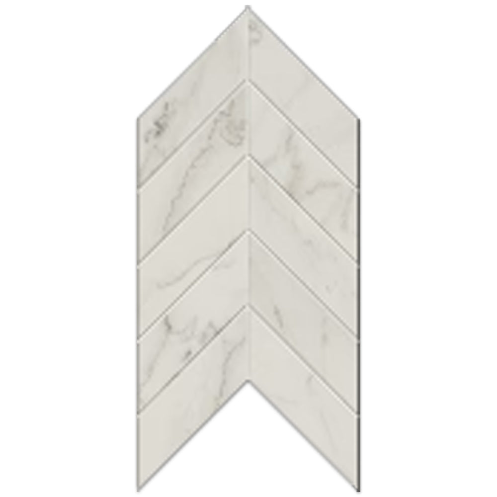 Atlas Concorde Liberty 2 x 5 Chevron 7.5" x 12.38" Porcelain Mosaic