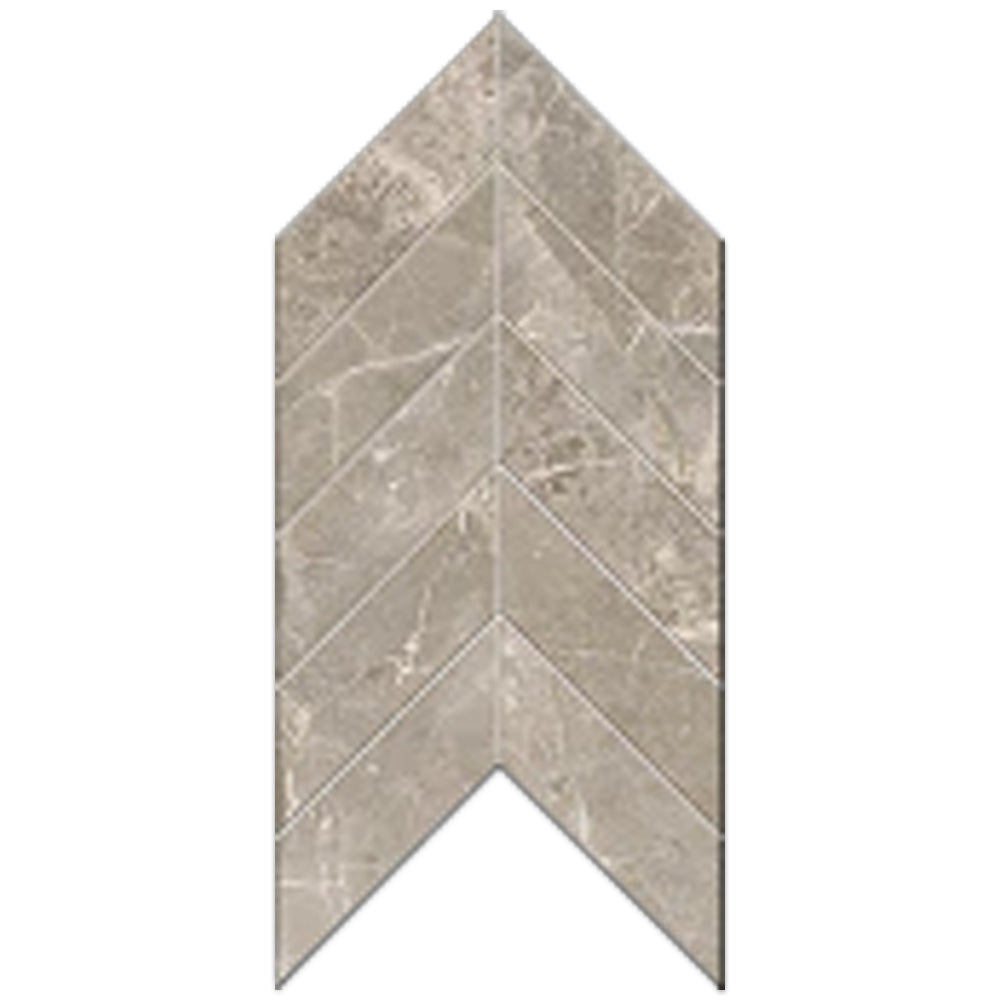 Atlas Concorde Liberty 2 x 5 Chevron 7.5" x 12.38" Porcelain Mosaic