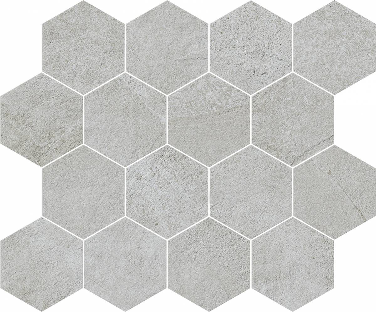 Landmark Ceramics Journey 3 x 3 Hexagon 10" x 12" Porcelain Mosaic