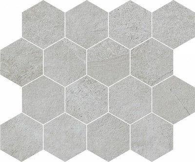 Landmark Ceramics Journey 3 x 3 Hexagon 10" x 12" Porcelain Mosaic