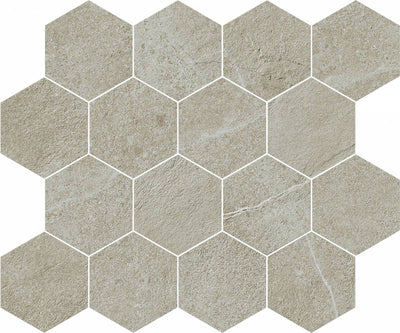 Landmark Ceramics Journey 3 x 3 Hexagon 10" x 12" Porcelain Mosaic