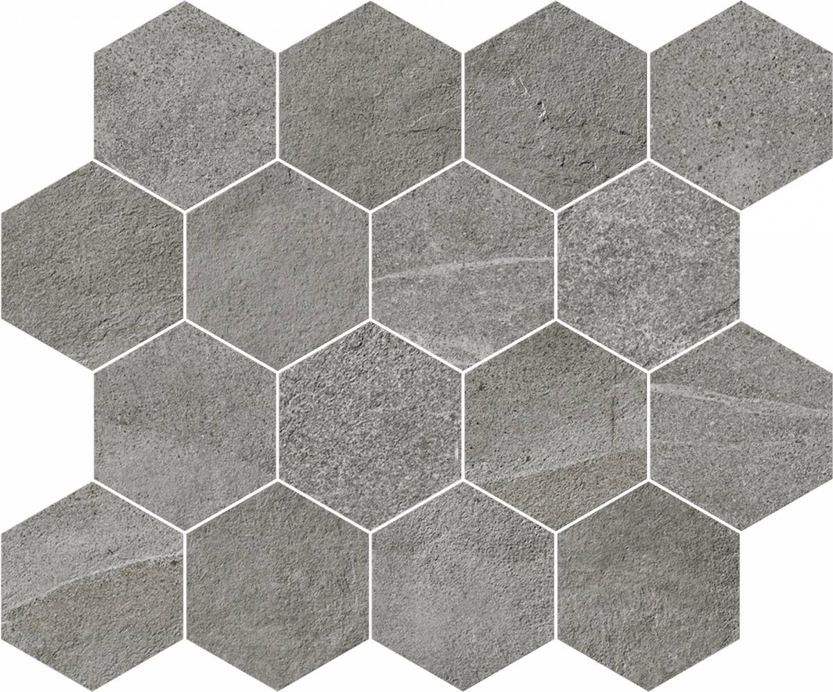 Landmark Ceramics Journey 3 x 3 Hexagon 10" x 12" Porcelain Mosaic