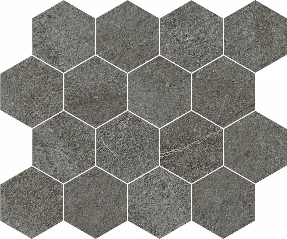 Landmark Ceramics Journey 3 x 3 Hexagon 10" x 12" Porcelain Mosaic