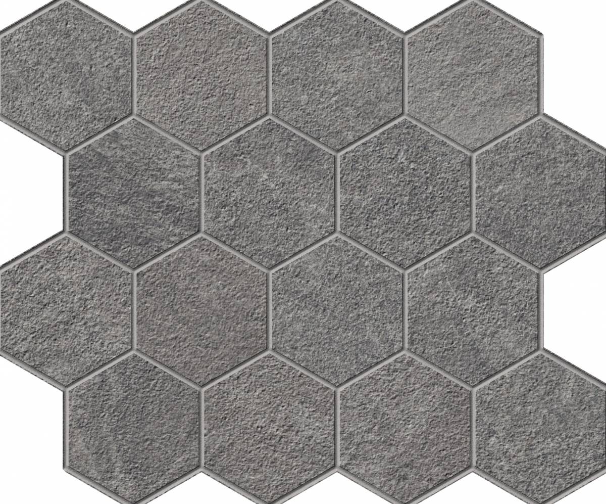 Landmark Ceramics Explore 3 x 3 Hexagon 10" x 12" Porcelain Mosaic