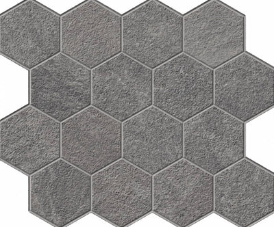 Landmark Ceramics Explore 3 x 3 Hexagon 10" x 12" Porcelain Mosaic