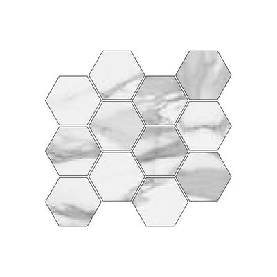 Happy Floors Italia Hexagon 12" x 14" Porcelain Mosaic