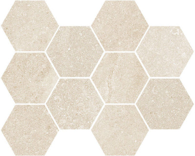 Happy Floors Austral Hexagon 8" x 10" Porcelain Mosaic