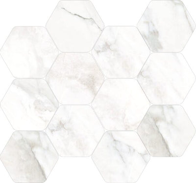 Happy Floors Kobe Hexagon 12" x 13.5" Porcelain Mosaic