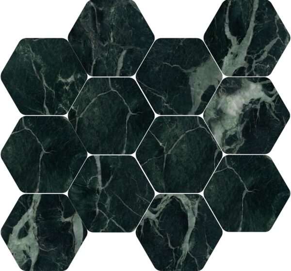 Happy Floors Kobe Hexagon 12" x 13.5" Porcelain Mosaic