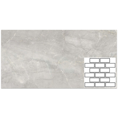 Tesoro La Dolce Vita Brick Chisel 11.75" x 11.75" Porcelain Mosaic