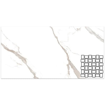 Tesoro La Dolce Vita 2 x 2 Basketweave 11.75" x 11.75" Porcelain Mosaic