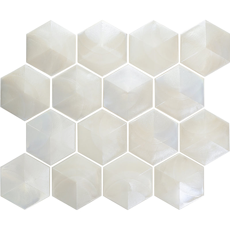MIR Mosaic Allure Hexagon 11.9" x 10.3" Glass Mosaic