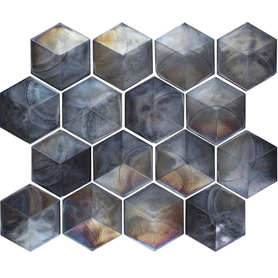 MIR Mosaic Allure Hexagon 11.9" x 10.3" Glass Mosaic