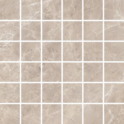 Floors 2000 Alpha 2 x 2 12" x 12" Porcelain Mosaic Beige Matte