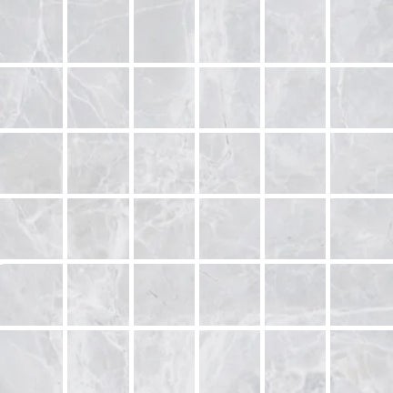 Floors 2000 Alpha 2 x 2 12" x 12" Porcelain Mosaic Bianco Polished