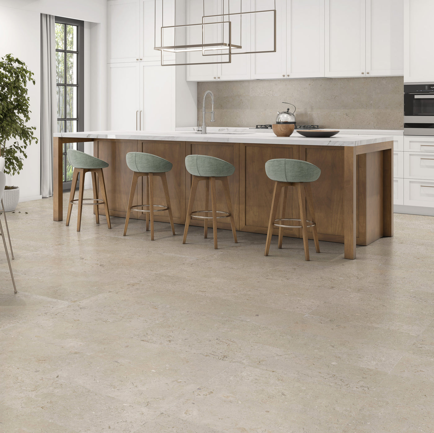 Happy Floors Coralina 24" x 48" Porcelain Tile Perla