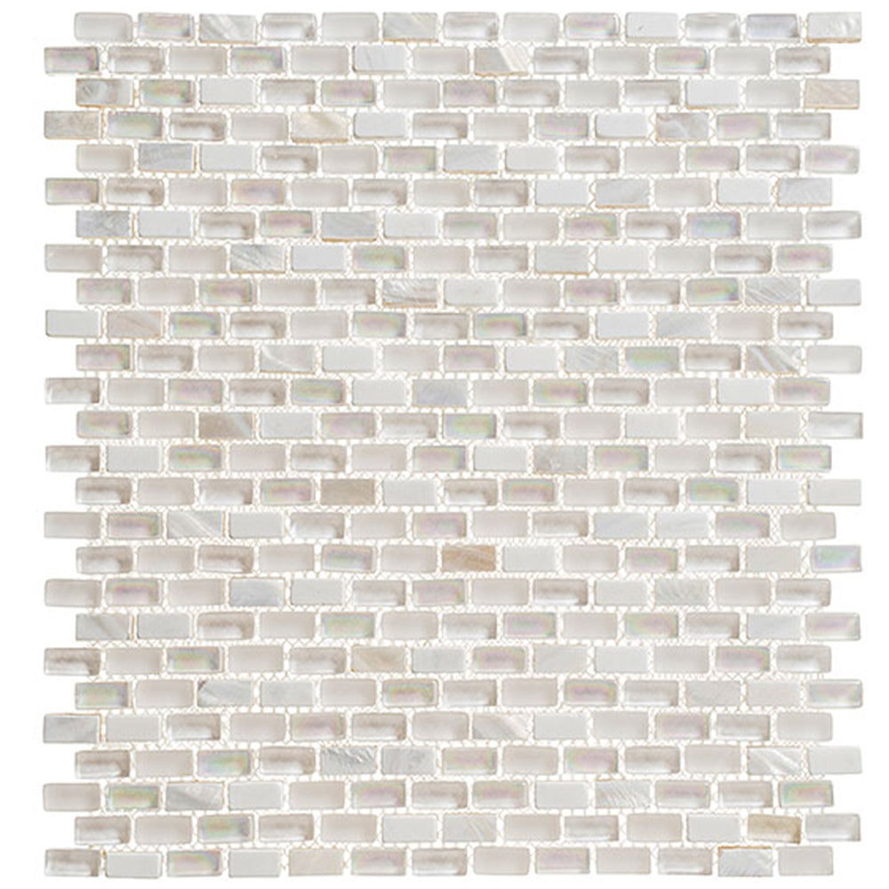 Americana Mini Brick 11.25" x 12.25" Glass Mosaic