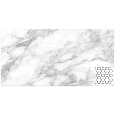 Tesoro La Marca 2" Hexagon 11.75" x 13.25" Porcelain Mosaic