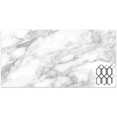 Tesoro La Marca Modella 11.75" x 13.75" Porcelain Mosaic