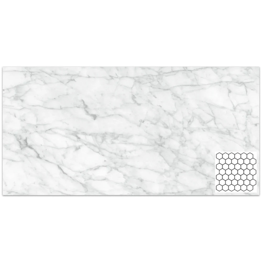 Tesoro La Marca 2" Hexagon 11.75" x 13.25" Porcelain Mosaic