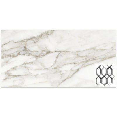 Tesoro La Marca Modella 11.75" x 13.75" Porcelain Mosaic