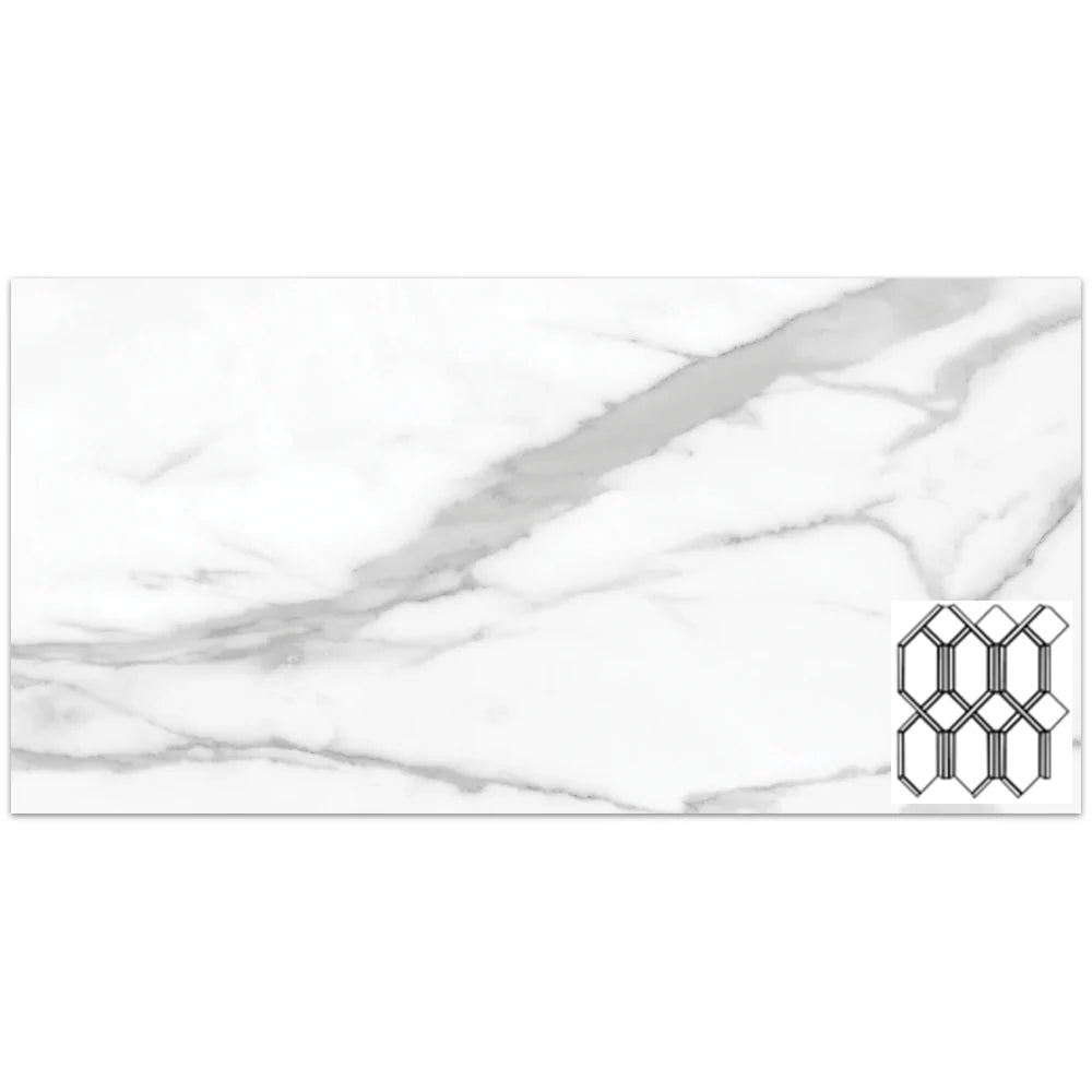 Tesoro La Marca Modella 11.75" x 13.75" Porcelain Mosaic