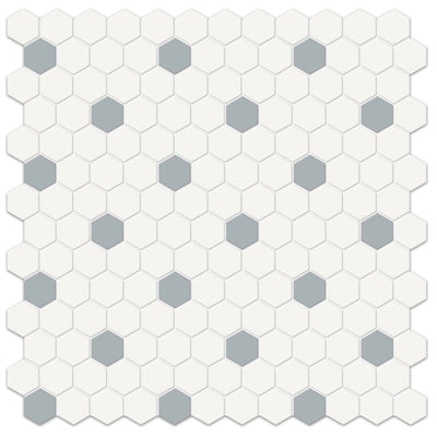 Tesoro Soho 1" Hexagon 11.5" x 11.75" Ceramic Mosaic