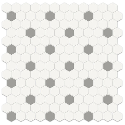 Tesoro Soho 1" Hexagon 11.5" x 11.75" Ceramic Mosaic