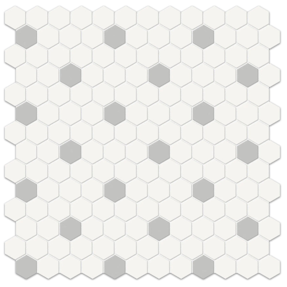 Tesoro Soho 1" Hexagon 11.5" x 11.75" Ceramic Mosaic