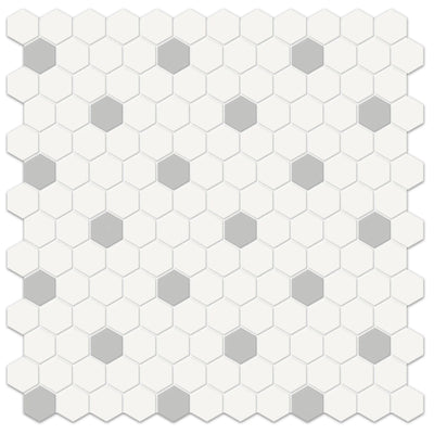 Tesoro Soho 1" Hexagon 11.5" x 11.75" Ceramic Mosaic