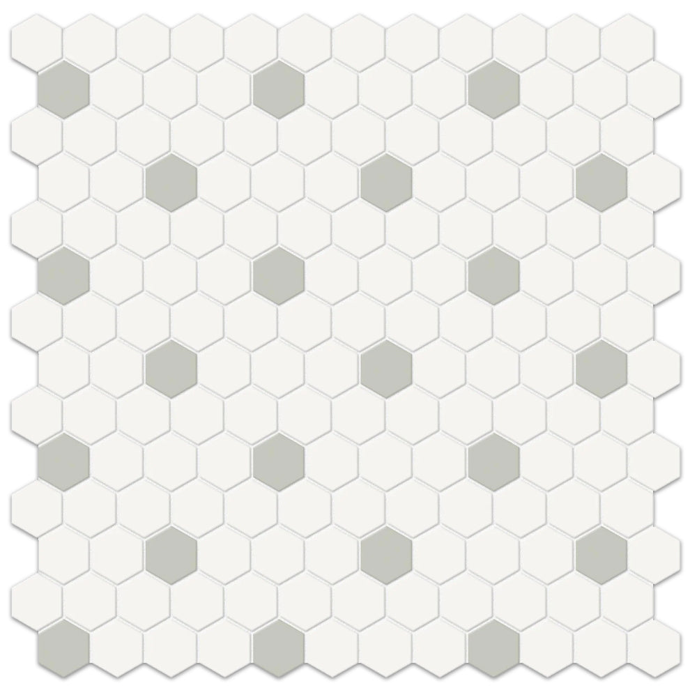 Tesoro Soho 1" Hexagon 11.5" x 11.75" Ceramic Mosaic