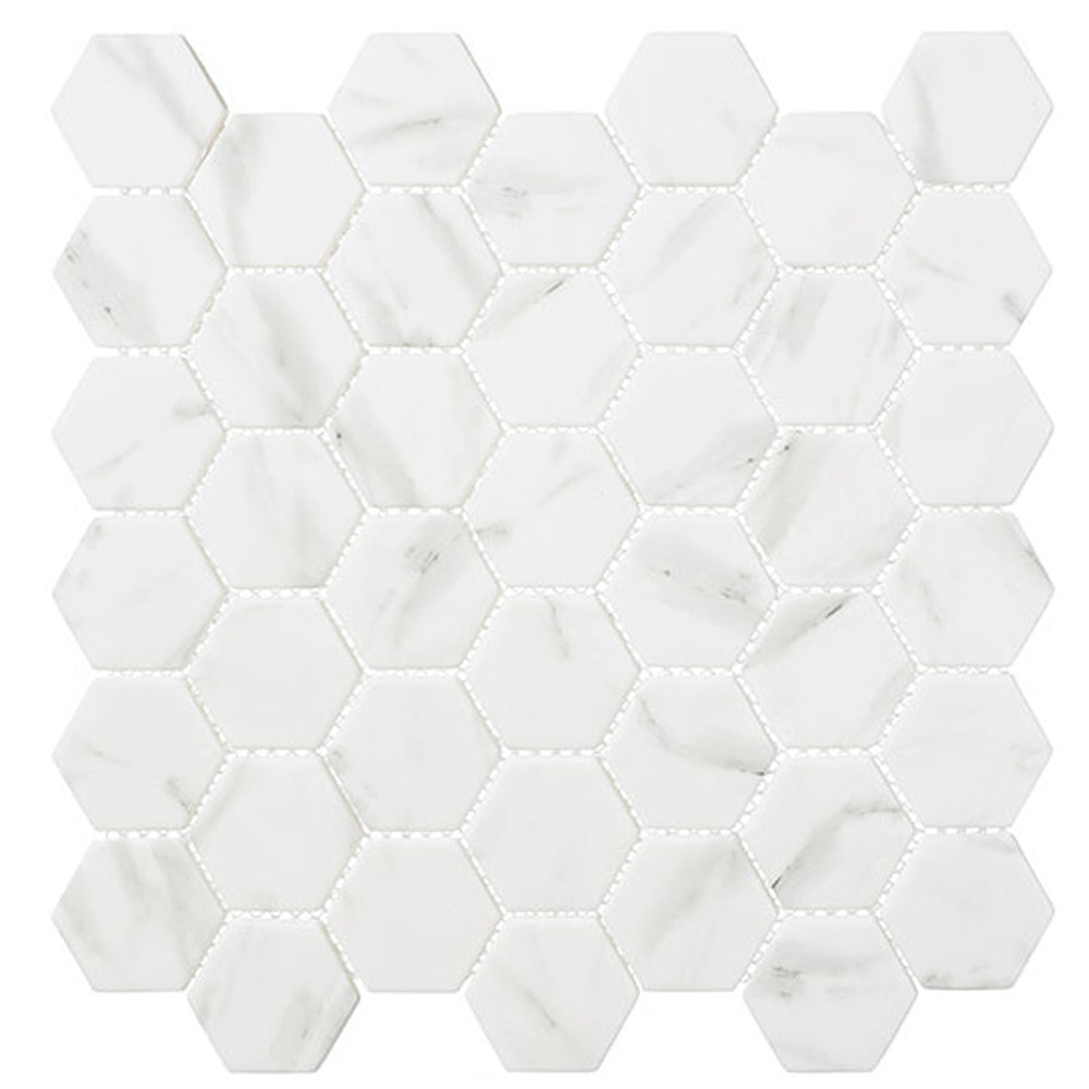 Antiquities Hexagon 11.75" x 11.88" Recycled Glass Mosaic