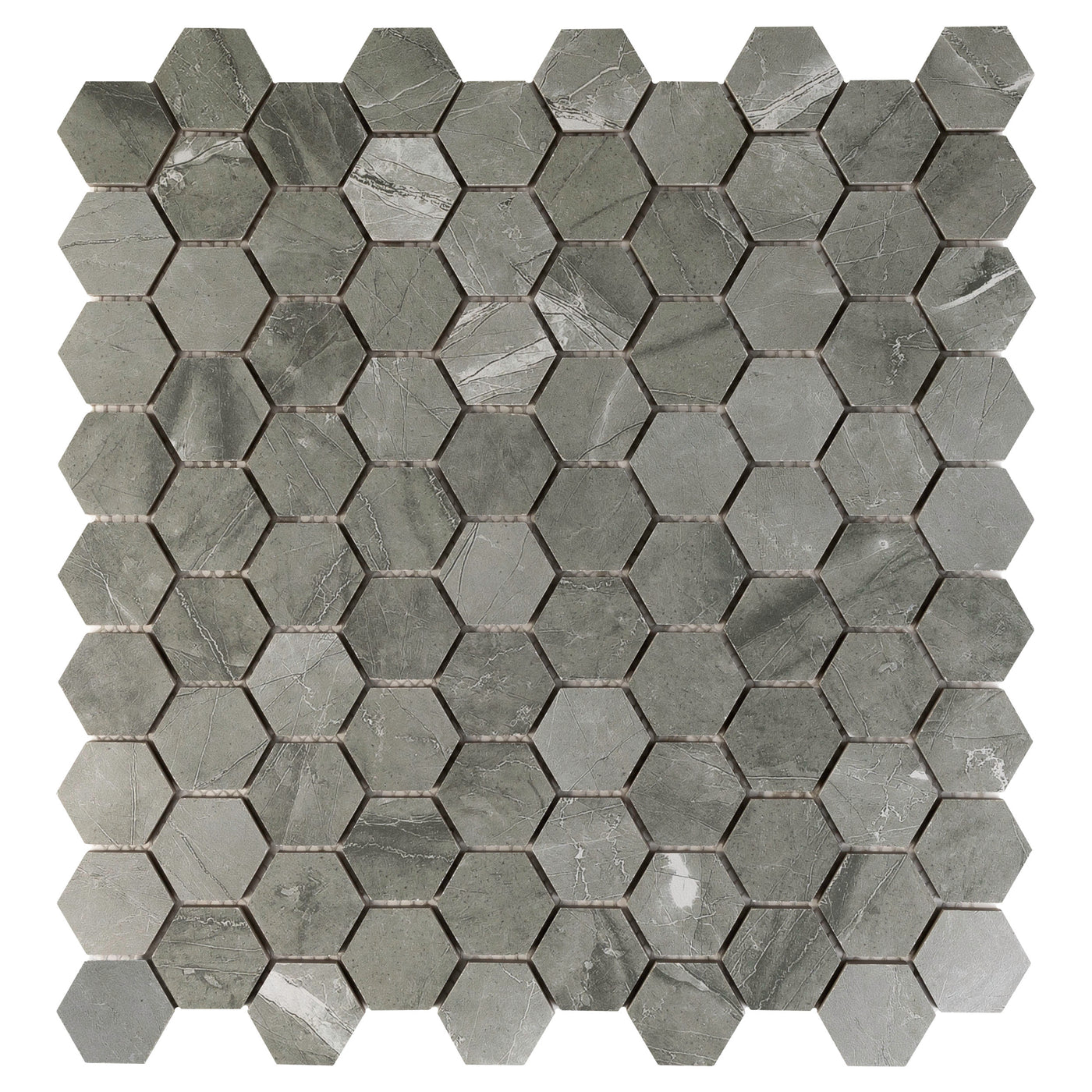 Anthology Marbleridge Reserve Hexagon 12" x 12" Porcelain Mosaic